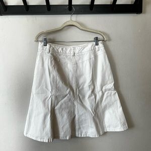 Vintage Ann Taylor White Jean Midi Skirt